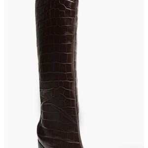Schutz Maryana Pointed Toe Block Heel Knee High Boot